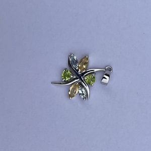 Pendentif Shah Gems pour femme en argent sterling 925 avec pierres précieuses naturelles multiples, diamant taille marquise, style religieux, motif numérique - Product Image 1