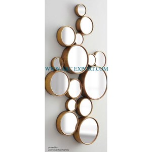 Nuevo espejo de pared de lujo de hierro metálico, decoración del hogar de gran tamaño de calidad premium, espejo de pared de nuevo estilo hecho a mano de India - Product Image 5