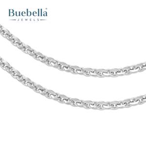 Venta caliente 925 Plata y 14K Chapado en oro Cadena de cable de 3mm Collares de moissanita para hombres Premium - Product Image 4