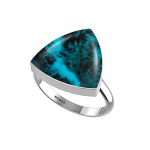 925 Sterling Silver Ring Bezel Setting Natural <b>Turquoise</b> Gemstone Mix Shapes Classic Wedding Party Trendy Fashionable Unisex - Product Image 1