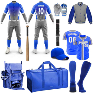 Ensembles d'uniformes de baseball et de softball réversibles unisexes, ensemble complet de vêtements de sport, nom et numéro personnalisés, respirant, équipement d'équipe pour adultes - Product Image 1