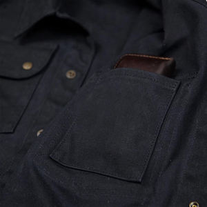 Veste en toile de coton 100% avec bouton couvert avec logo personnalisé design hivernal Vestes pour hommes - Product Image 4