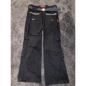 Pantalones Góticos Vintage para Mujer, Estilo Punk, Cierre de Cremallera y Botones, Ropa Urbana, Venta al por Mayor Personalizada 2026 - Product Image 1