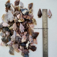 Pointes de flèche en agate jaspe indienne naturelle semi-précieuse, faites à la main, de 1 pouce, pour la chasse, le tir à l'arc et la décoration intérieure - Vente en gros
