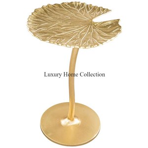 Mesa auxiliar decorativa para el hogar con diseño de hoja de Color dorado hecha a mano de gran tamaño, muebles elegantes para sala de estar y dormitorio para Hotel y hogar - Product Image 6