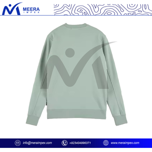 Sweat-shirt en molleton de coton surdimensionné 220 g/m² doublé, écologique, pour hommes, avec logo brodé personnalisé, style streetwear, col rond, vente en gros - Product Image 3