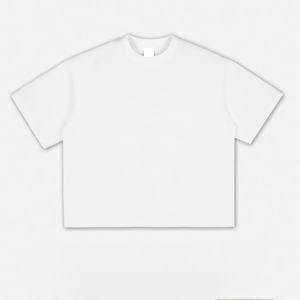 เสื้อยืดผ้าฝ้าย270gsm ขนาดใหญ่สำหรับผู้ชายเสื้อยืดสตรีทแวร์โอเวอร์ไซส์เปิดไหล่ปล่อยลงพิมพ์โลโก้ตามสั่ง - Product Image 5