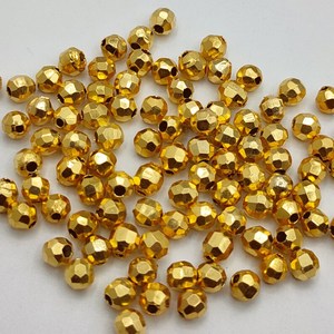 Cuentas espaciadoras de latón facetadas de 5 mm, chapadas en oro, plata y oro rosa, suministros para la fabricación de joyas, cuentas de circonita cúbica a granel - Product Image 4