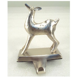 Gold Glitter Finished Snow Flakes Metal <b>Stocking</b> <b>Holder</b> For Christmas Table Top Decorative - Product Image 2