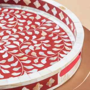 Plateau de service en résine incrustée MOP le plus populaire pour les fournitures d'hôtels et de restaurants avec plateau de service de la meilleure qualité à un prix abordable - Product Image 3