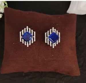 Elegant CZ AD Jewelry White Rhodium Polish Fancy Style <b>Tops</b> Studs <b>Earrings</b> Perfect Party Wear Jewelry for Women and Daily - Product Image 4