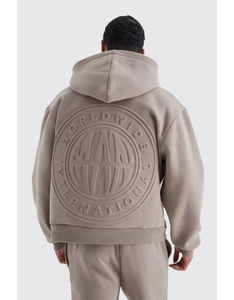 Chándales de hombre con logotipo personalizado en relieve de alta calidad, chándales de ajuste Regular de invierno con capucha de peso pesado, impresión Digital de poliéster/algodón - Product Image 5