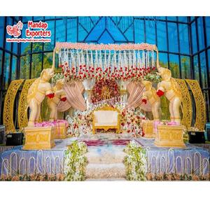 Elegante Tema de elefante, escenario de boda malasio, decoración de escenario de Boda del sur de la India con elefantes, escenario temático de elefante Maharaja - Product Image 1