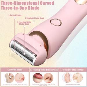 Depiladora Eléctrica Húmeda/Seca para Mujer, IPX7 Impermeable, Inalámbrica, para Rostro, Líneas del Bikini, Brazos y Piernas, Afeitadora Íntima 2 en 1 - Product Image 5