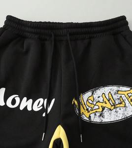 Conjunto de sudadera y pantalones de chándal con estampado personalizado para hombre con diseño de hombros caídos | Chándal de calle Premium - Product Image 4