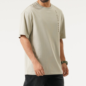 Usine directe en gros coton imprimé personnalisé 240 GSM épaule tombante Cool Fit Streetwear t-shirt surdimensionné - Product Image 5