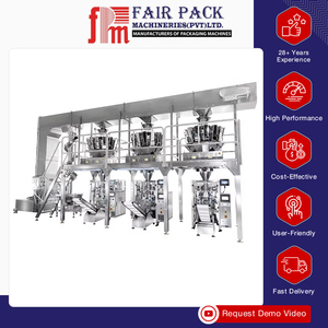 Máquinas de embalaje VFFS tipo cuello pesadora multicabezal de 220V/380V completamente automáticas multifuncionales de alto rendimiento de la India - Product Image 2