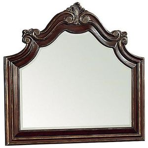 Cama provincial francesa de madera maciza, caoba marrón clásica con características talladas a mano de 80 pulgadas - Product Image 6