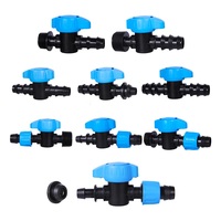 Connecteurs de ruban goutte-à-goutte 16 mm 20 mm, mini-vannes à barbelures pour système d'irrigation goutte-à-goutte agricole