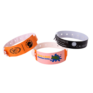 Tùy Chỉnh Dành cho người lớn PVC dây đeo cổ tay trực tiếp nhiệt mã vạch QR mã có thể in dùng một lần thiết kế - Product Image 3