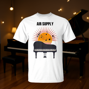 T-shirt promotionnel sur le thème du piano Air Supply - Product Image 3