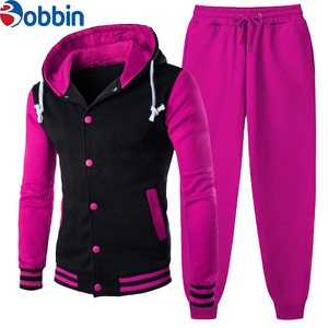 Conjunto de Chaqueta Universitaria y Pantalones Deportivos para Hombre, Estilo Hip Hop, Baloncesto, Invierno, Chándal, Colores Combinados - Product Image 4