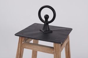 Farol de madera orgánico con marco abierto para decoración del hogar, farol de decoración con parte superior metálica, estilo granja - Product Image 4