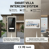 Videoportero Inteligente Hiwink 2K IP, Sistema de Intercomunicación Smart Life Tuya WiFi, Pantalla Táctil IPS, Sensor de Movimiento PIR con Desbloqueo por Palma de la Mano