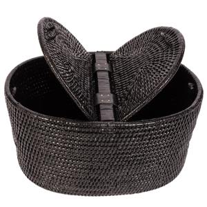 กล่องหวายทรงรีกล่องเก็บของแฮนด์เมดอุปกรณ์ตกแต่งบ้านและบ้านธรรมชาติเป็นมิตรกับสิ่งแวดล้อมขายส่งจากเวียดนาม - Product Image 5