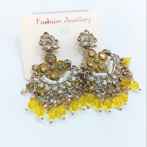 Conjuntos de joyas elegantes para fiestas Juego de pendientes de aleación de zinc ligero para ropa de boda tradicional de moda y elegante - Product Image 1