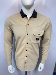 <b>Men's</b> Casual Long Sleeve Button-Down <b>Shirt</b> <b>with</b> Stylish <b>Pocket</b> Design and Premium Fabric Contrast Collar - Product Image 4