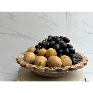 ชามไม้เคลือบขนาดใหญ่ชามไม้ทรงกลมขนาดเล็กทำด้วยมือสำหรับเสิร์ฟสลัด - Product Image 1