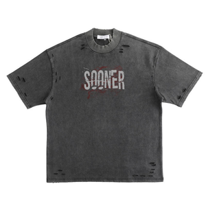 เสื้อยืดผ้าฝ้าย100% โอเวอร์ไซส์วินเทจสำหรับผู้ชายเสื้อยืดสไตล์วินเทจทรงแบ็กกี้300 GSM - Product Image 3