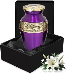 Urnas de Cremación para Cenizas, Urnas Conmemorativas de Metal Hechas a Mano para Mujeres y Hombres, Decoración Ecológica para el Hogar - Product Image 1