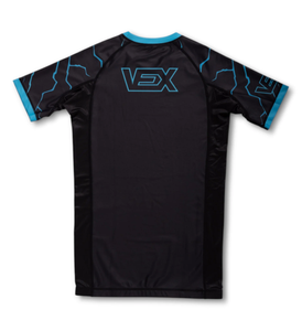 Camiseta de Manga Corta Azul Shock Rash Guard, Nueva Colección 2025, la Mejor Calidad, Lisa, para MMA, para Hombre - Product Image 2