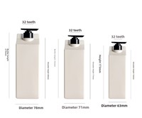 Bouteilles à pompe carrées en plastique personnalisées avec logo, 500 ml, rechargeables, pour shampoing, après-shampoing, gel douche, lotion, emballage cosmétique pour hôtel