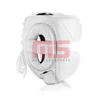 Nouvel Arrivage Casque de Boxe Enfant en PU Protection Intégrale du Visage Logo Personnalisé Réglable Respirant Durable Sécurité Double Sport Taekwondo Karaté
