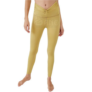 Leggings de gimnasio de cintura alta para mujer, ropa deportiva transpirable sin costuras para adultos, tela de punto - Product Image 1