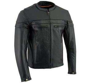 Venta al por mayor chaquetas de moto de carreras para hombre cárdigan de cremallera de alta calidad cuello alto transpirable impermeable Delgado de talla grande de cuero - Product Image 3