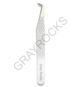 Pinzas de pestañas de mano de acero inoxidable reutilizables de la mejor calidad y alta calidad con 3 meses de garantía para extensiones de pestañas - Product Image 1