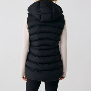 Chaqueta Ripstop de palangre acolchada con Chevron especial de Invierno para mujer, chaqueta con cremallera forrada de Sherpa con capucha elegante con logotipo personalizado - Product Image 2