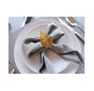 Servilletero de Metal con acabado de cobre, anillo de lujo para boda, mesa de comedor, decoración - Product Image 3