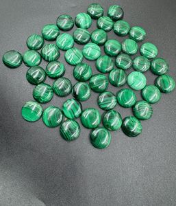 Haute qualité 20mm lisse rond vert Cabochon malachite naturelle pierre précieuse en vrac pour la fabrication de bijoux en gros gemmes - Product Image 2