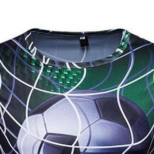 Camisetas de hombre con cuello redondo de alta calidad, diseño personalizado con técnica de sublimación de algodón y poliéster de impresión digital de bajo precio - Product Image 4
