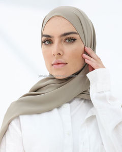 Bufanda de gasa pura de nuevo diseño para mujer, bufanda ligera de gasa Lisa inspirada en el diseñador de lujo, bufanda suave al tacto estilo EE. UU. - Product Image 4