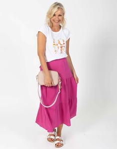 กระโปรงแม็กซี่ทรงเอไลน์สีสันตามสั่งสำหรับฤดูร้อน เอวธรรมชาติ ไซส์พลัสสำหรับผู้หญิง ผ้าฝ้าย 100% ระบายอากาศได้ดี เป็นมิตรกับสิ่งแวดล้อม ทันสมัย - Product Image 4