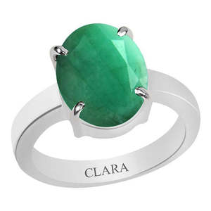 NOVAMART Fine Certified Natural <b>Emerald</b> Panna Gemstone <b>Rings</b> Oval Cut Diamond for Engagement Buy Now! Wholesale Export - Product Image 1