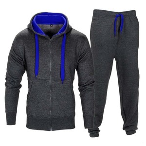 Chándal de Forro Polar Liso Gris para Adultos Unisex de Nisar Sons Industry, Chándal de Invierno con Cremallera y Cordón Ajustable, 100% Algodón - Product Image 3