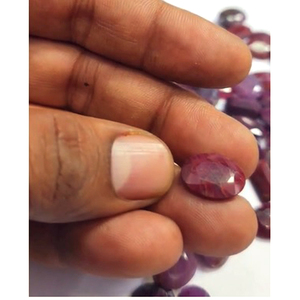 92 viên đá <span class=keywords><strong>Ruby</strong></span> tự nhiên 10mm đến 20mm, mặt oval, 610 carat, lô hàng Iroc Sales, chất lượng cao, đá sinh tháng, đá rời, cắt giác cạnh, giá 98 đô la Mỹ - Product Image 3
