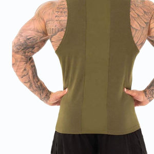 Logo personnalisé Hommes Muscle Fit Débardeur 100% Coton Tricoté Sans Manches Prix Top D'entraînement - Product Image 5